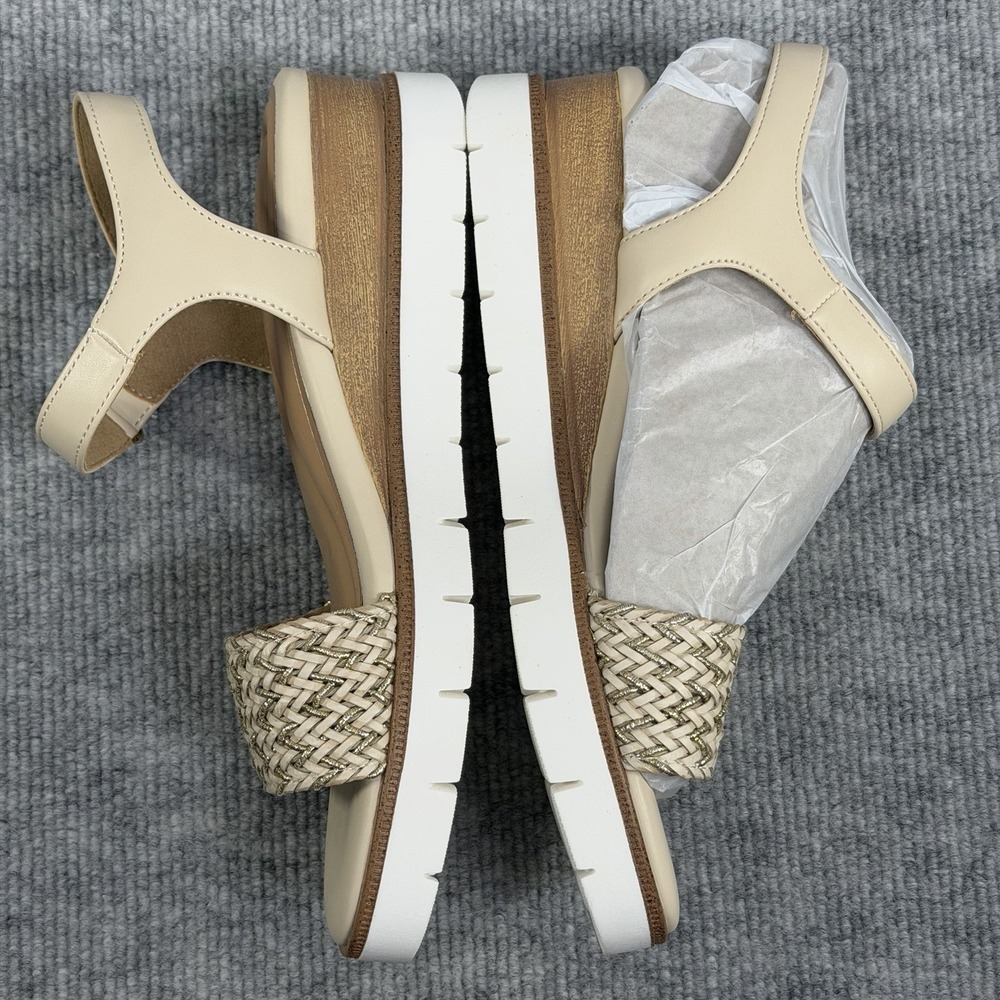 Easy Spirit Size-7.5M Edythe 3 Women's Sandal Woven Wedge Cream - Picture 7 of 11